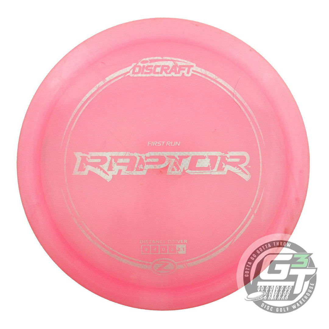 USED Discraft FIRST RUN Z Raptor 172g Pink Silver Weave Distance Driver Disc