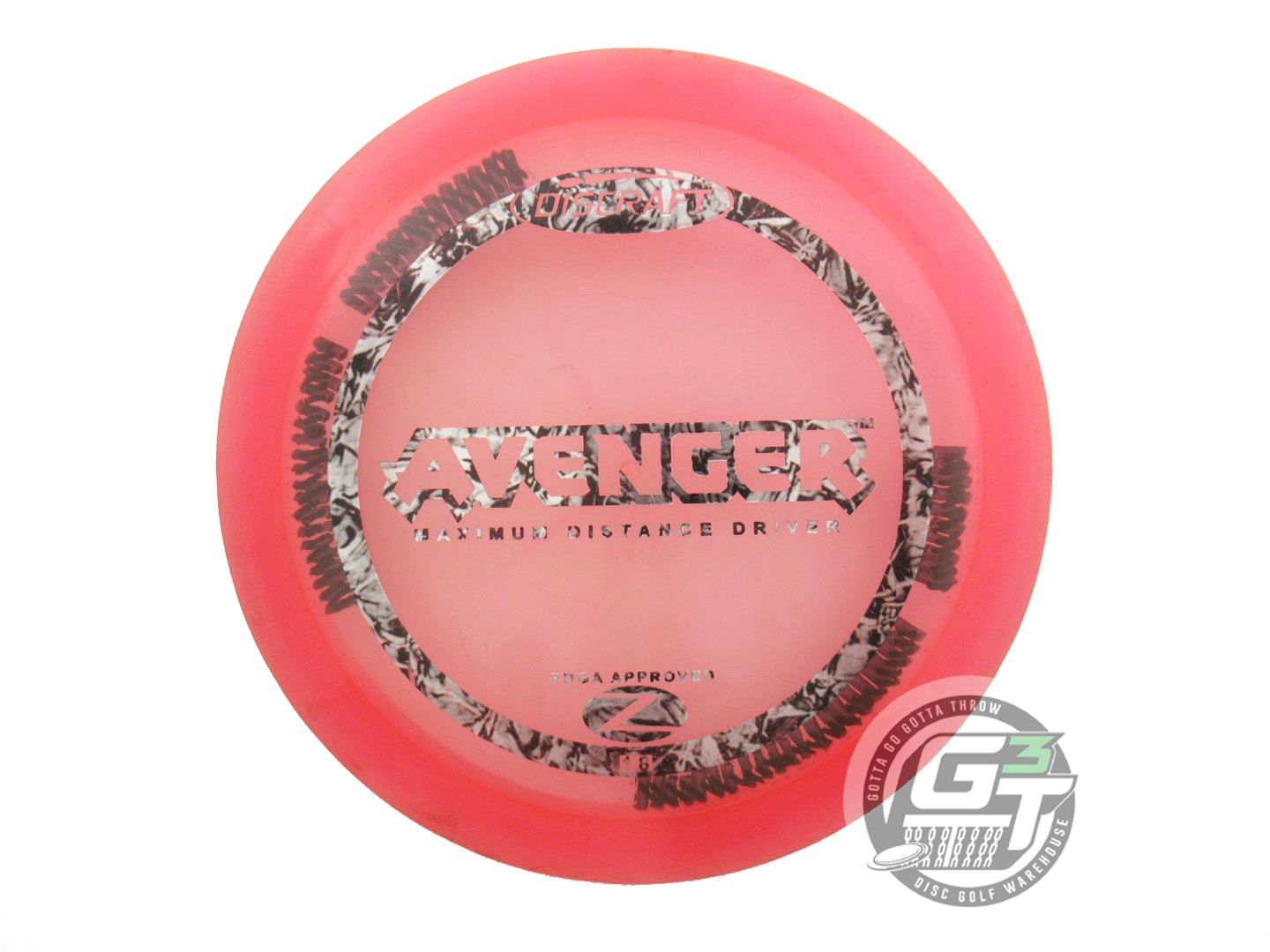 USED Discraft Z Avenger 174g Pink Snake Foil PFN Distance Driver Golf Disc