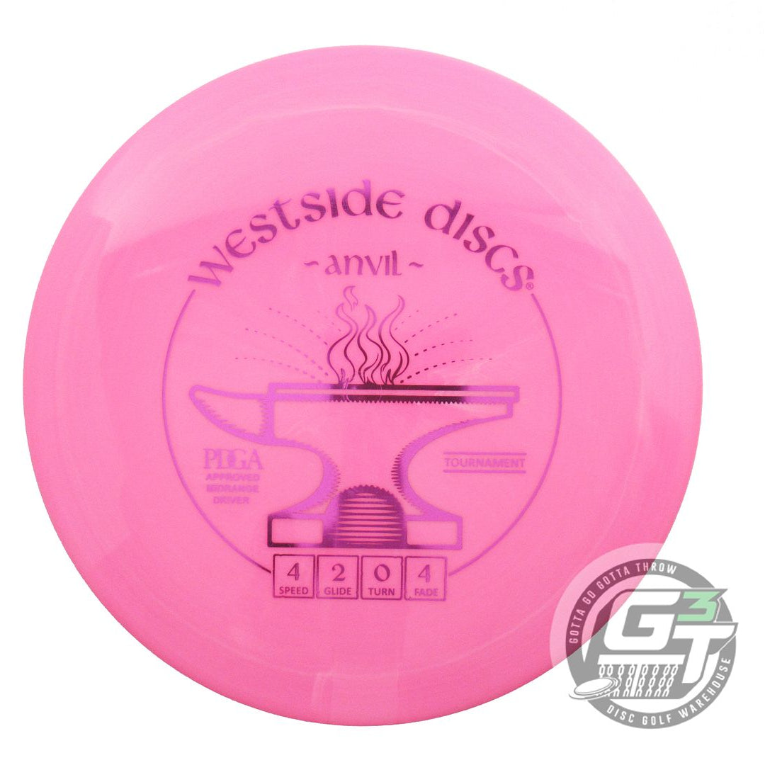 USED Westside Discs Tournament Anvil 174g Pink Magenta Foil A Midrange Golf Disc