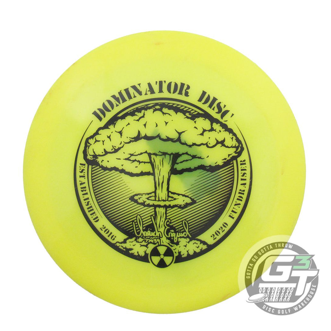 USED Dynamic Discs Lucid Defender 168g Yellow Black Stamp Distance Driver Disc