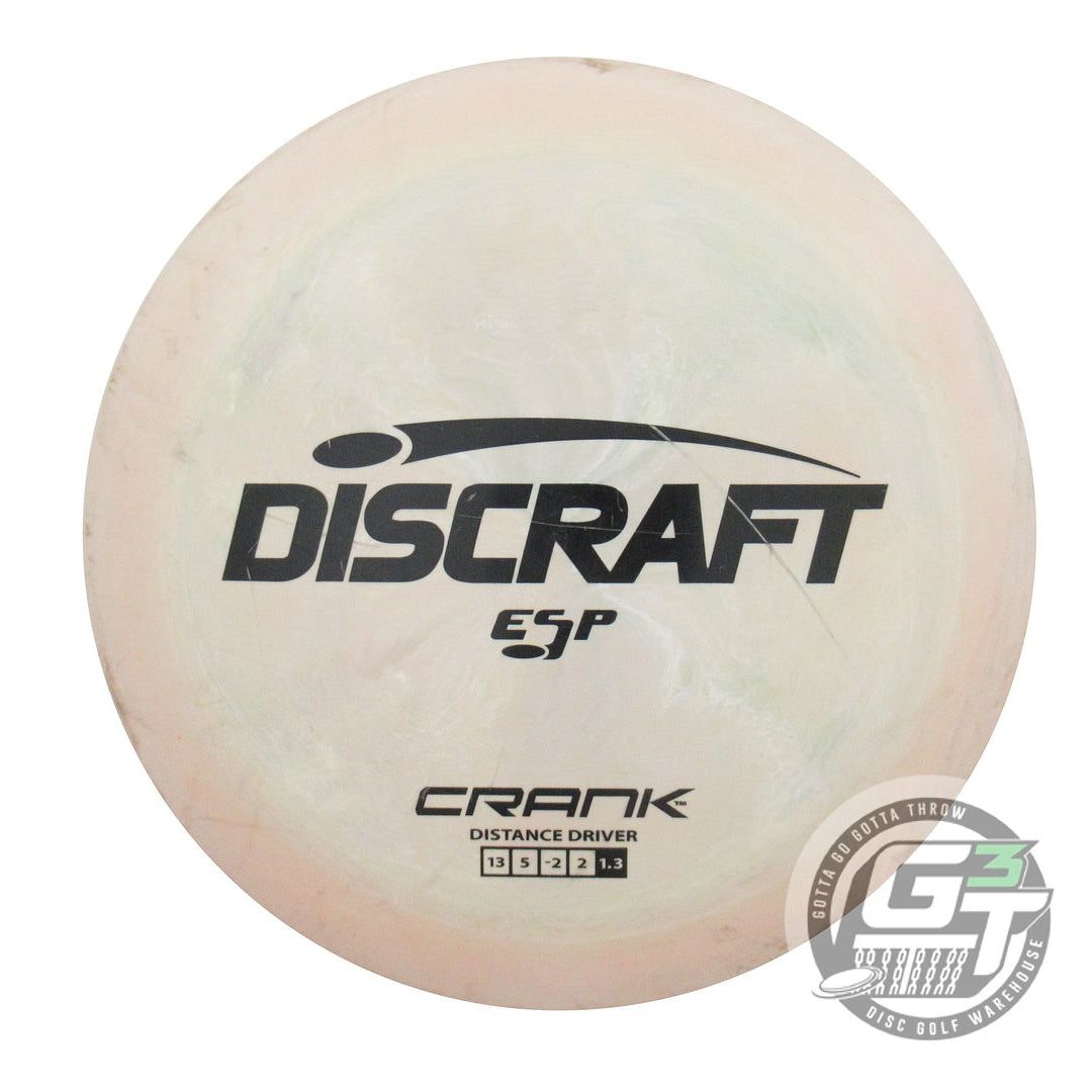 USED Discraft ESP Crank 174g Peach-Sage Black Stamp Distance Driver Golf Disc