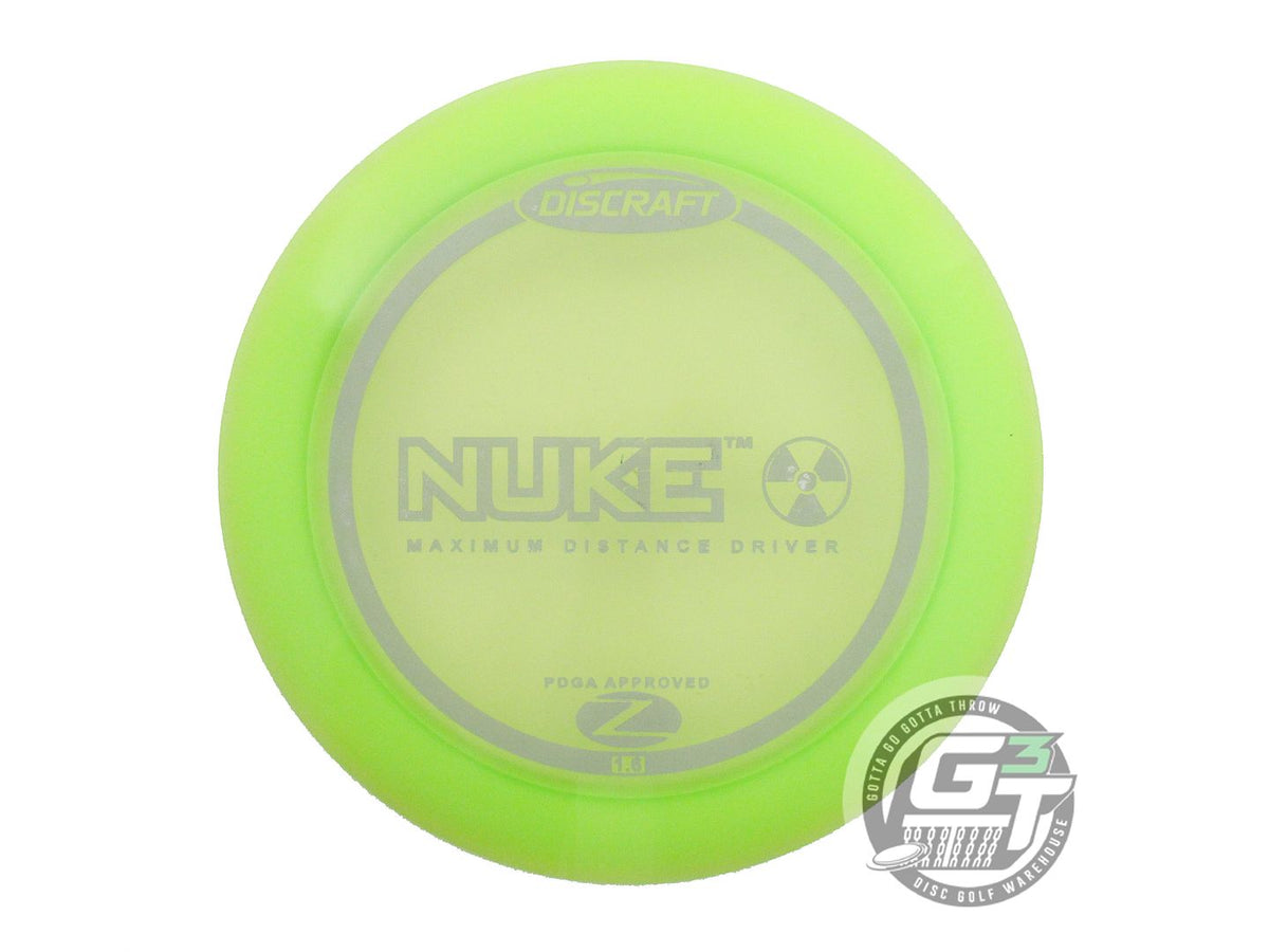 USED Discraft Z Nuke 174g Lime Silver Stamp PFN Distance Driver Golf Disc