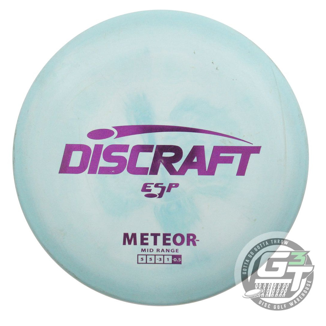 USED Discraft ESP Meteor 180g Seafoam Purple Foil Midrange Golf Disc