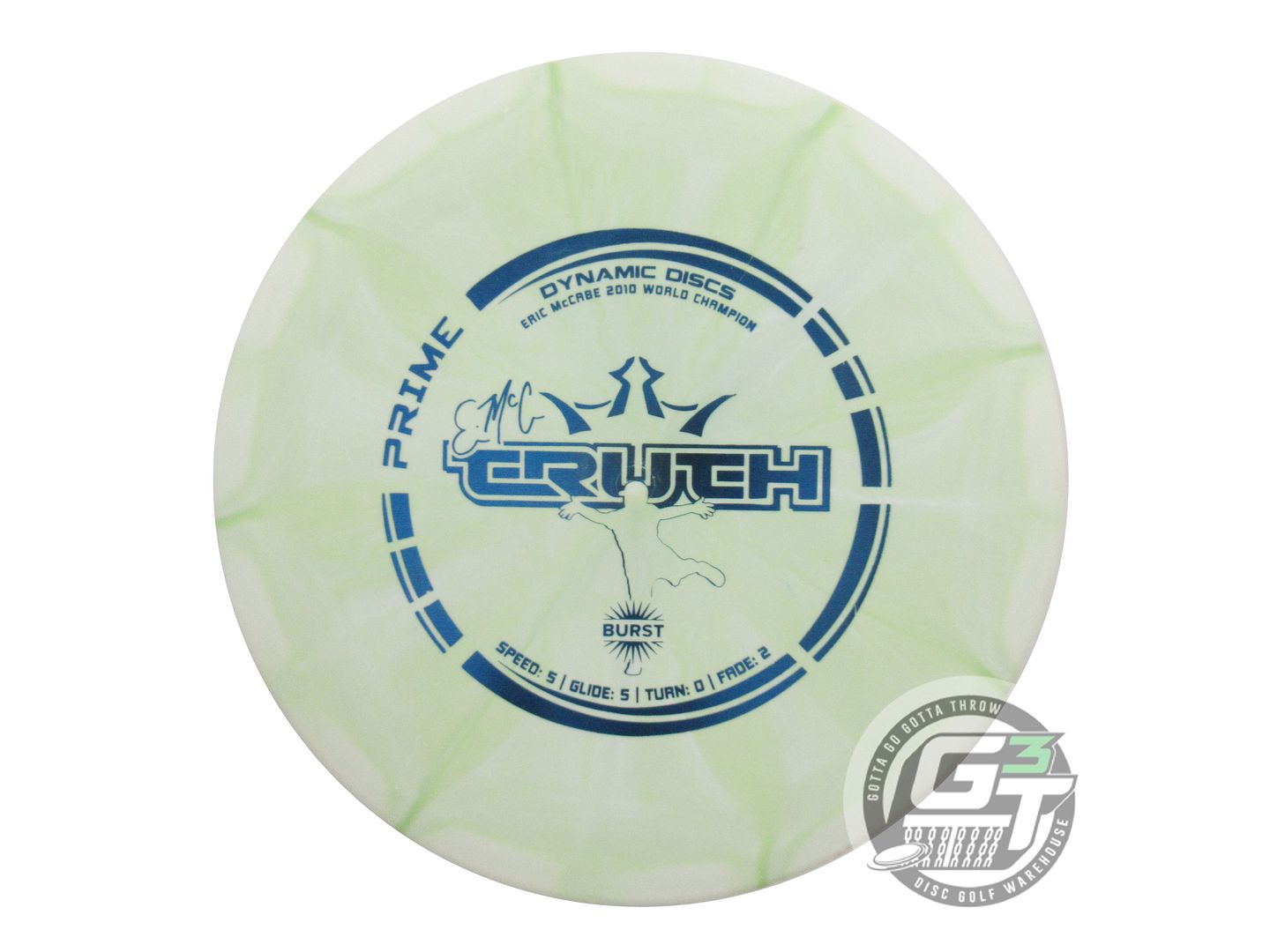 USED Dynamic Discs Prime Burst EMAC Truth 178g Lime Blue Foil Midrange Golf Disc