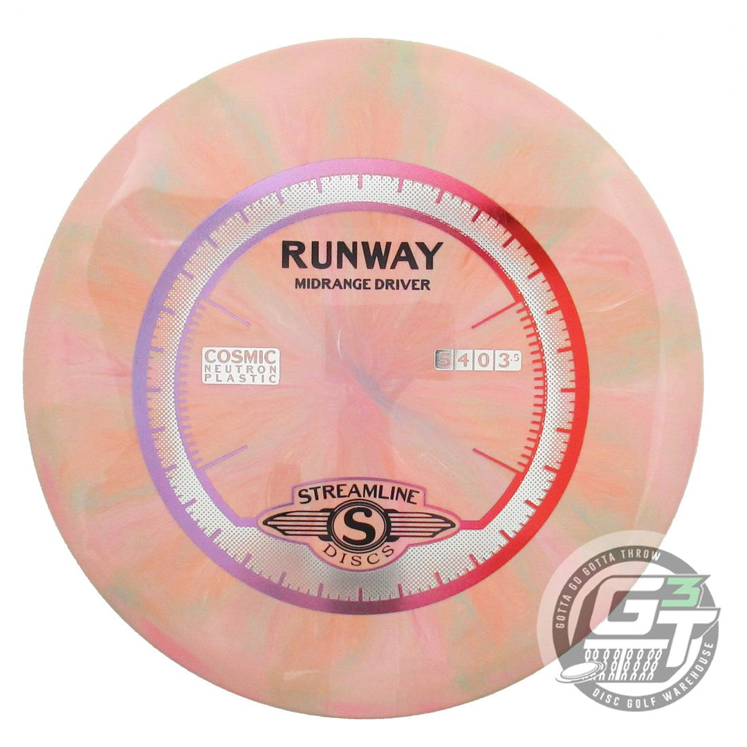 USED Streamline Discs Cosmic Neutron Runway 177g Pink-Peach Midrange Golf Disc