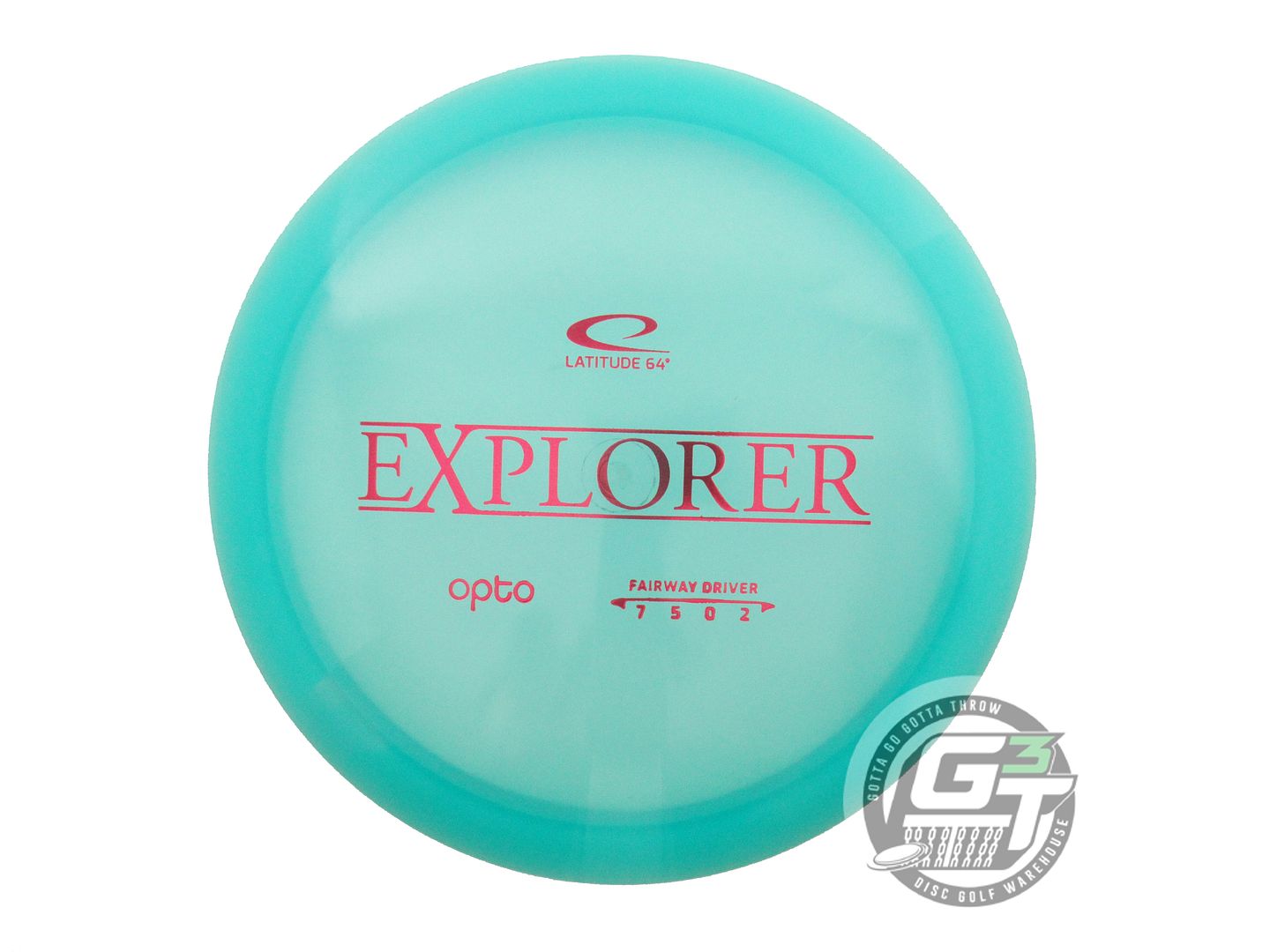 USED Latitude 64 Opto Explorer 173g Seafoam Red Foil Distance Driver Golf Disc