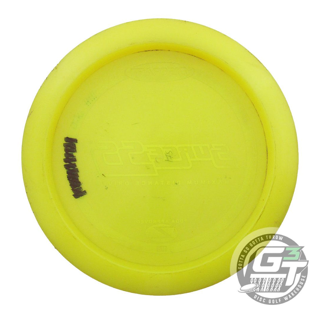 USED Discraft Z Surge SS 175g Yellow White Stamp PFN Distance Driver Golf Disc