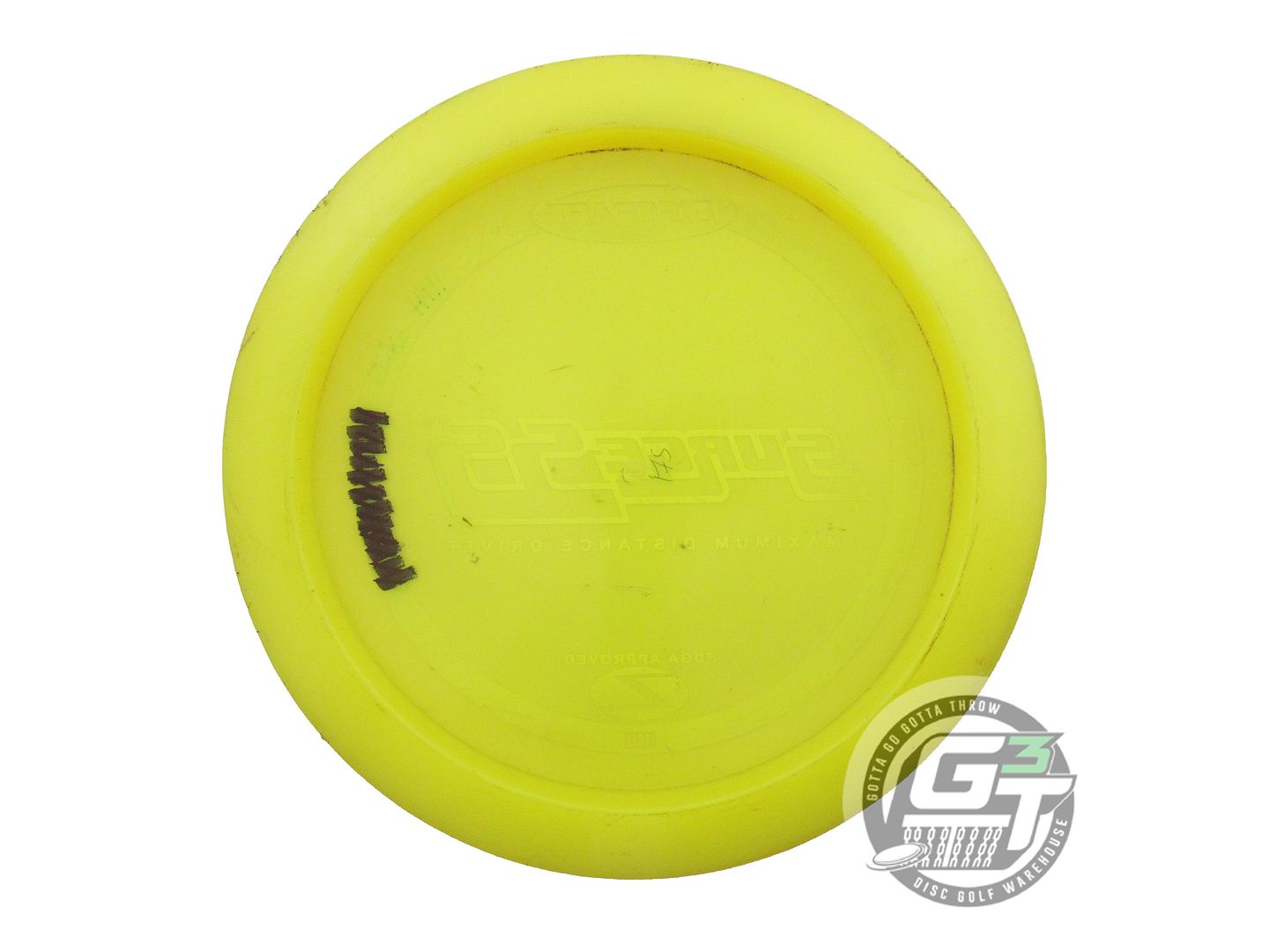 USED Discraft Z Surge SS 175g Yellow White Stamp PFN Distance Driver Golf Disc