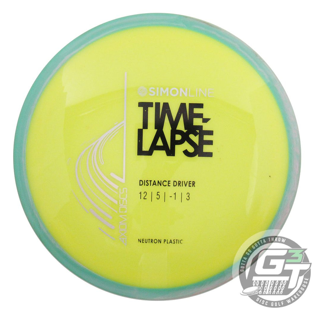 USED Axiom Discs Neutron Time Lapse 175g Yellow Seafoam Rim Driver Golf Disc