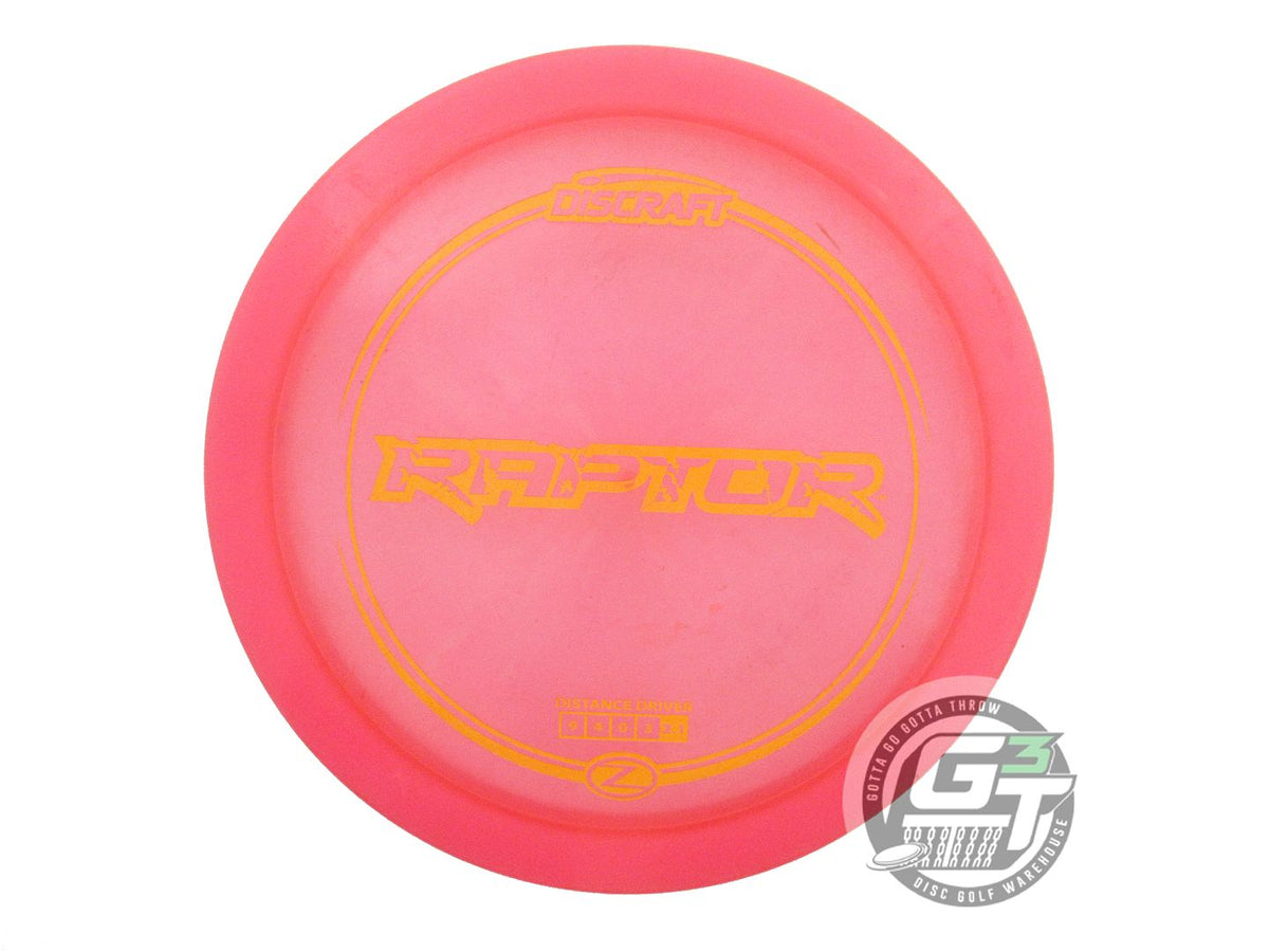 USED Discraft Z Raptor 175g Pink Marigold Stamp Distance Driver Golf Disc
