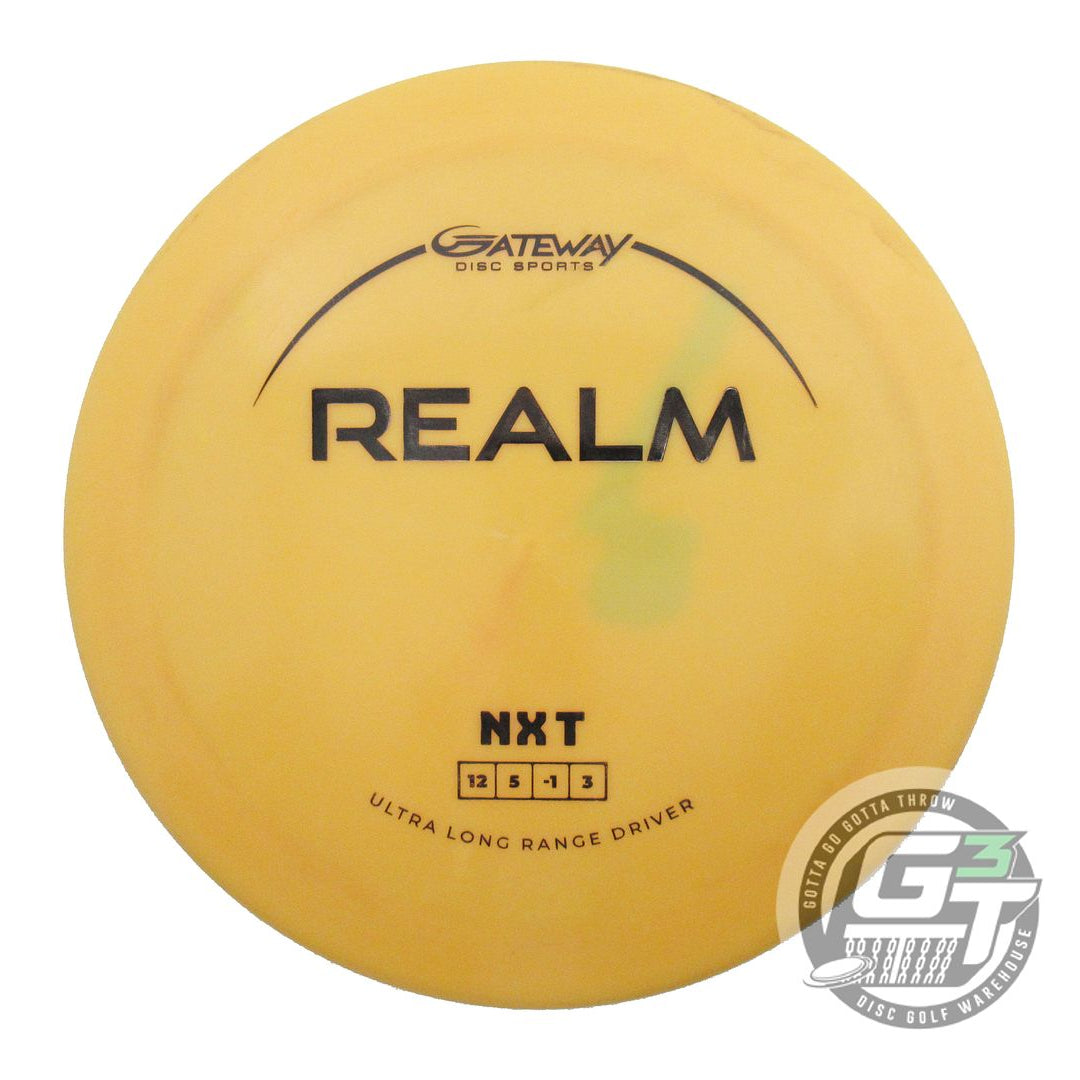 USED Gateway NXT Realm 176g Marigold Black Stamp Distance Driver Golf Disc