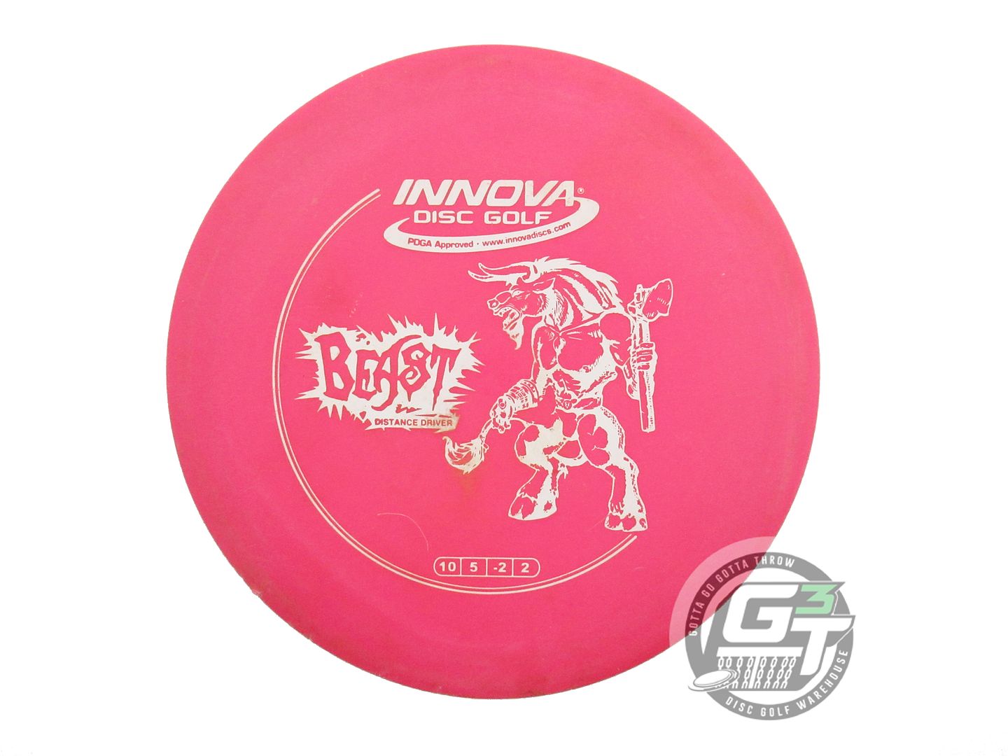 USED Innova DX Beast 176g Pink White Stamp Distance Driver Golf Disc