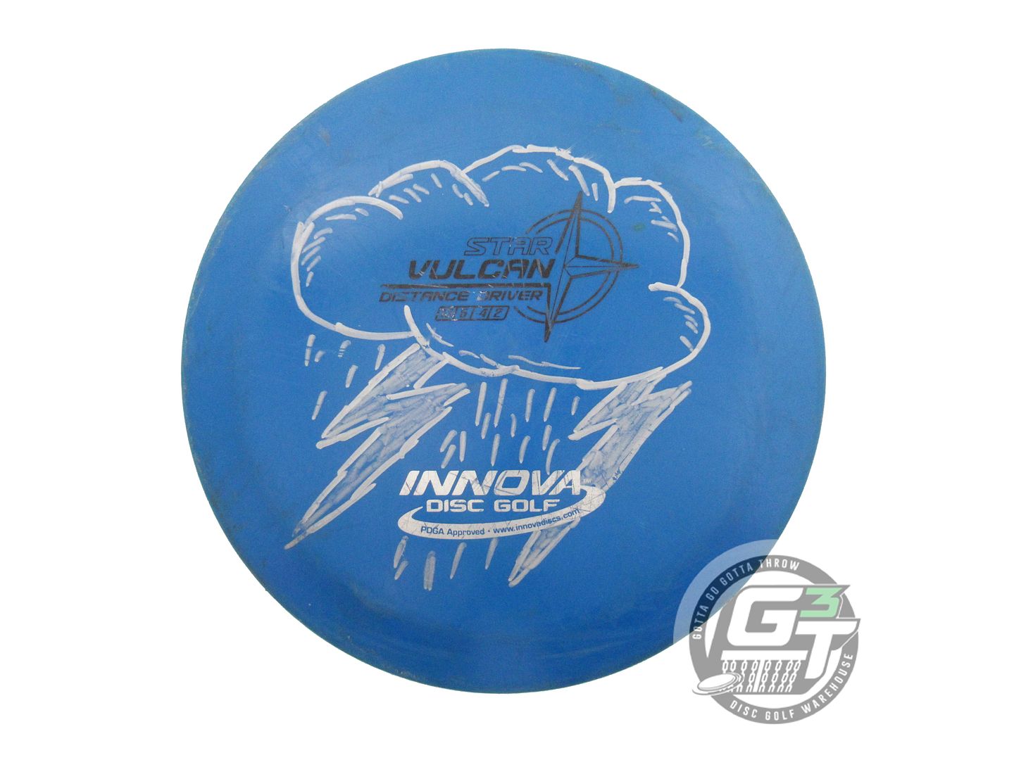 USED Innova Star Vulcan 175g Blue SHARPIE Distance Driver Golf Disc
