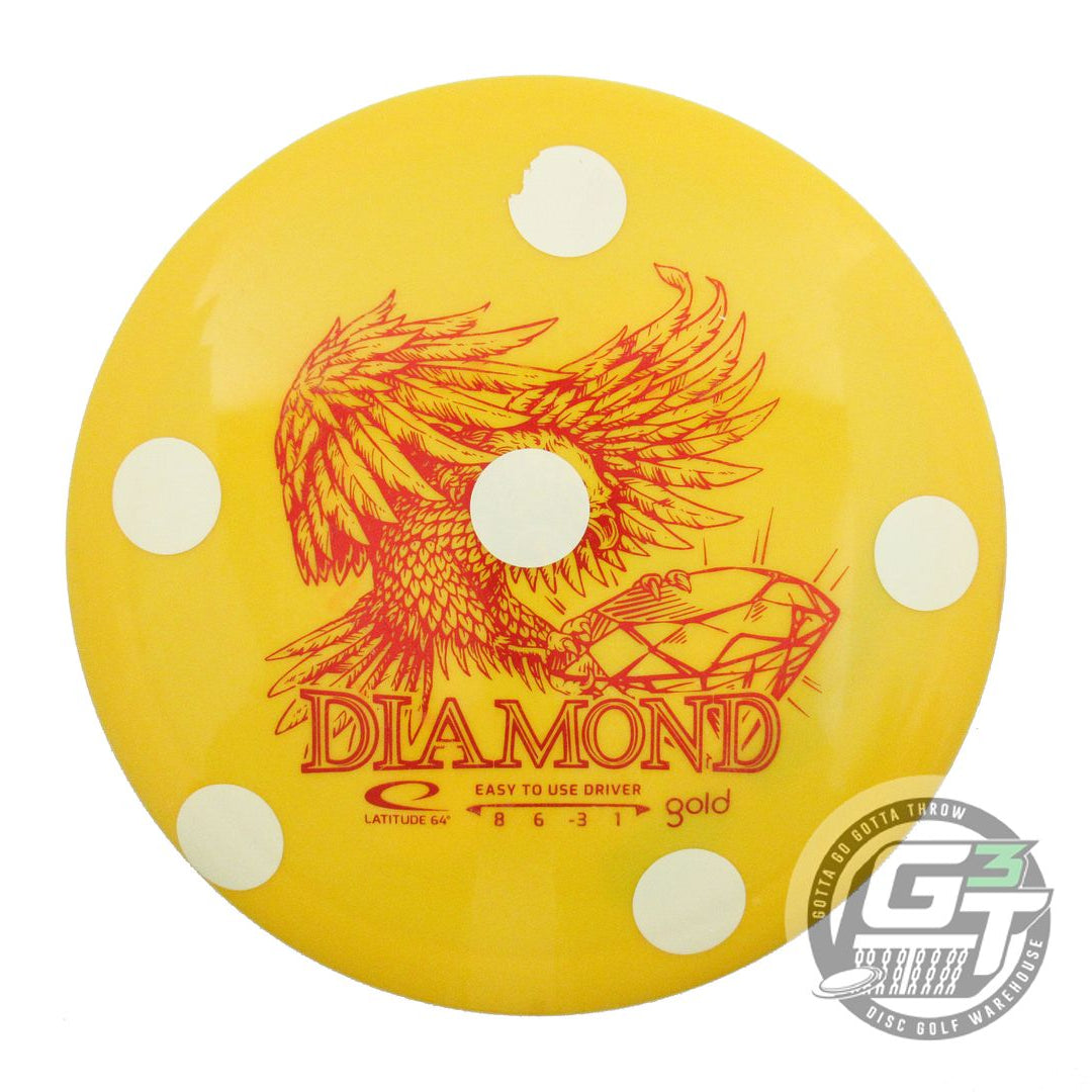 USED Latitude 64 Gold Diamond 157g Marigold Red Foil GLOW TAPE Driver Golf Disc