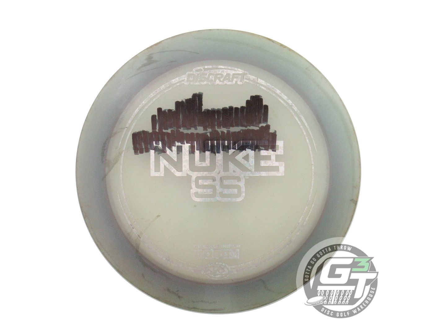 USED Discraft Z Nuke SS 174g Smoke Silver Heart Foil Distance Driver Golf Disc