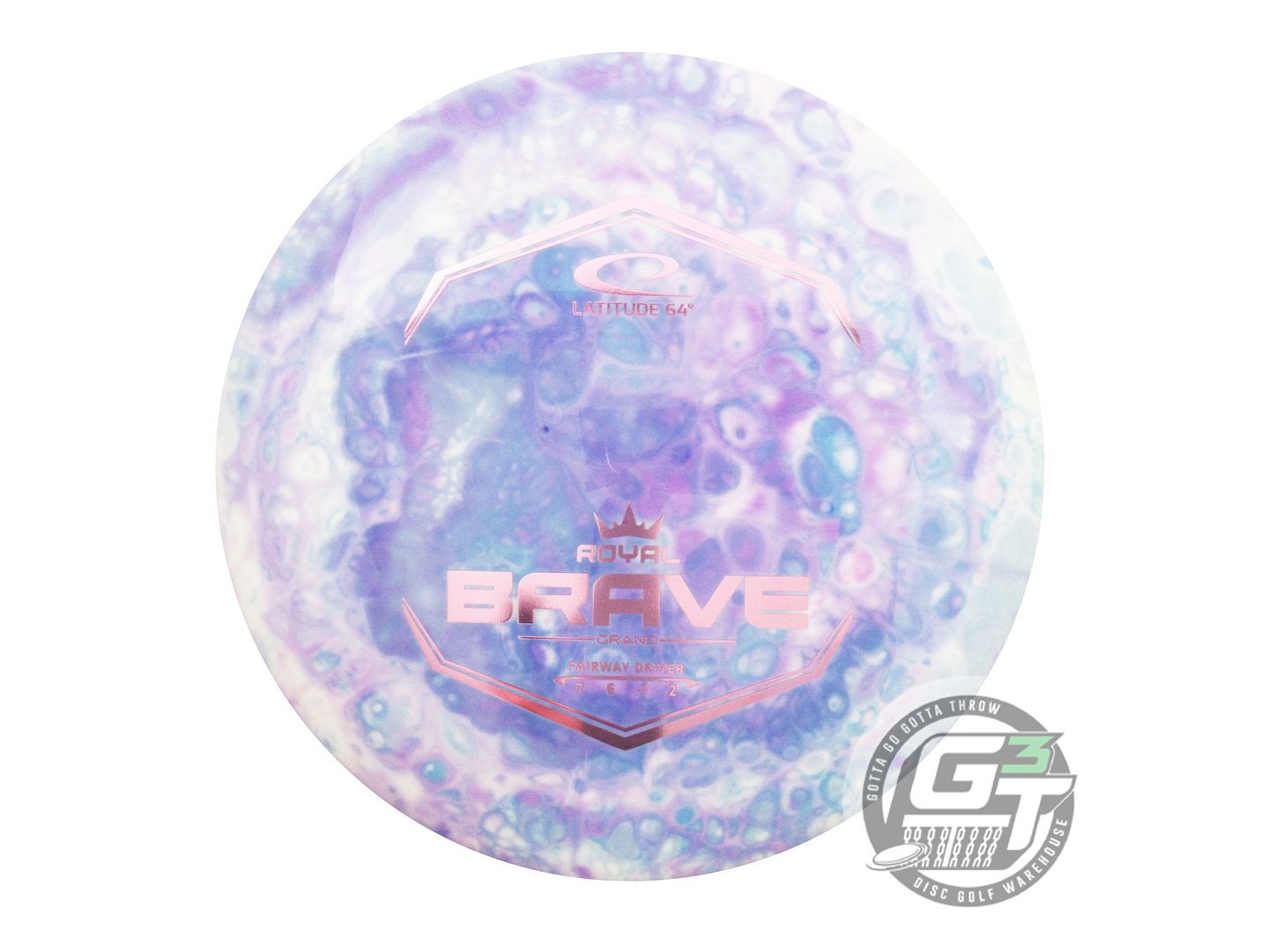 USED Latitude 64 Royal Grand Brave 176g White HOME DYED Fairway Driver Golf Disc