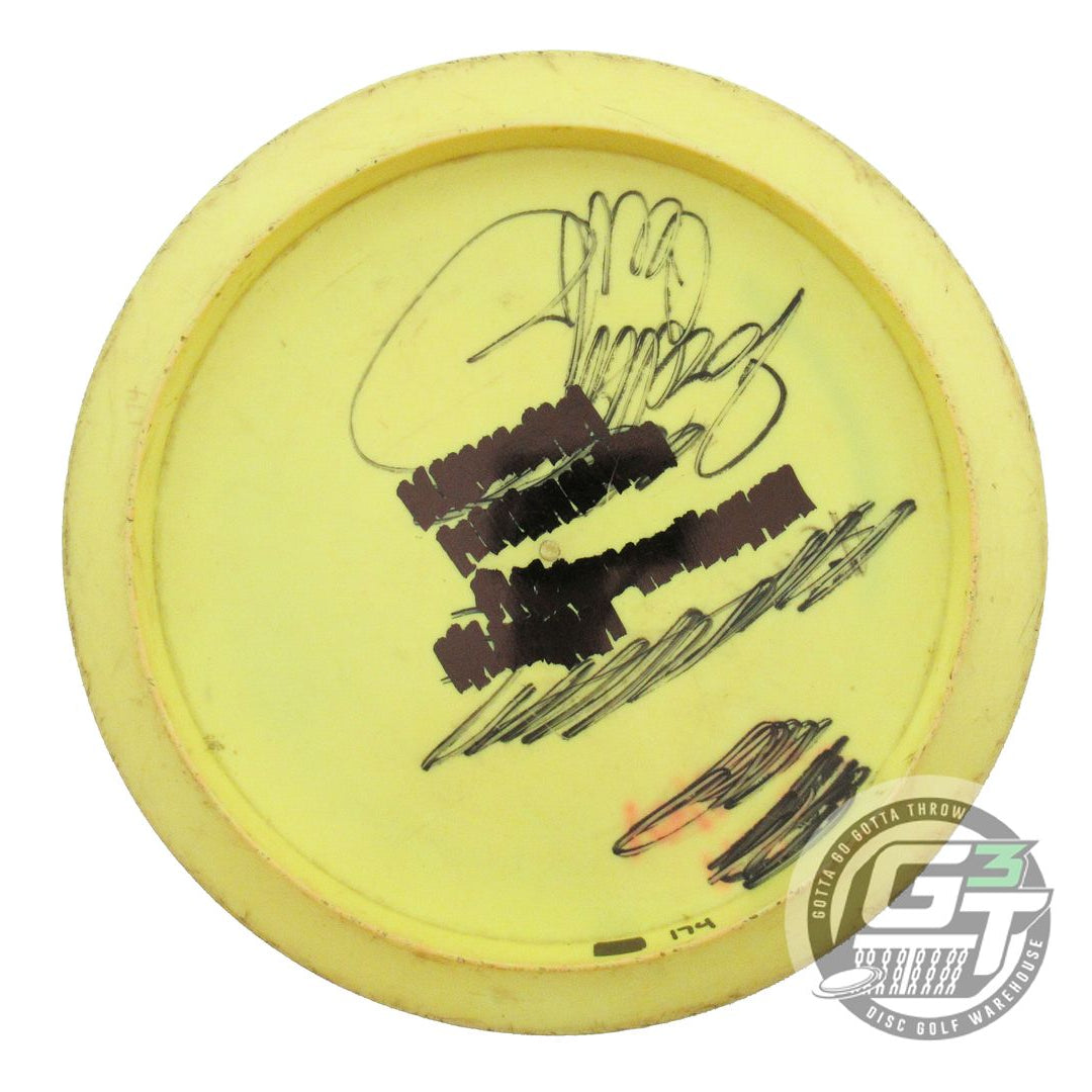 USED Discraft ESP FLX Avenger 174g Yellow Blue Foil Distance Driver Golf Disc