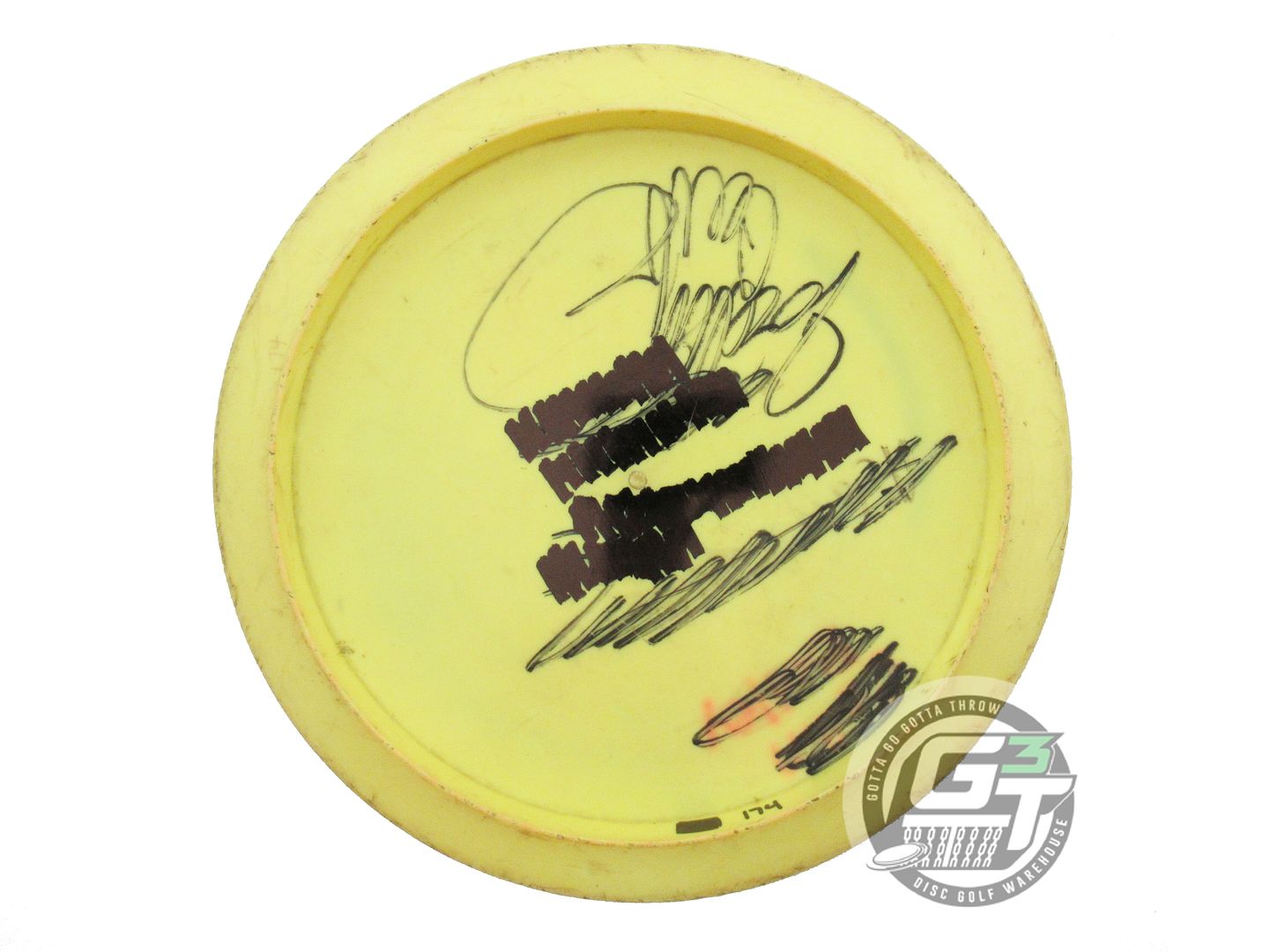 USED Discraft ESP FLX Avenger 174g Yellow Blue Foil Distance Driver Golf Disc