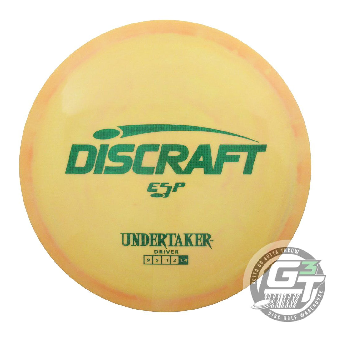 USED Discraft ESP Undertaker 175g Yellow-Orange Green Matrix Driver Disc