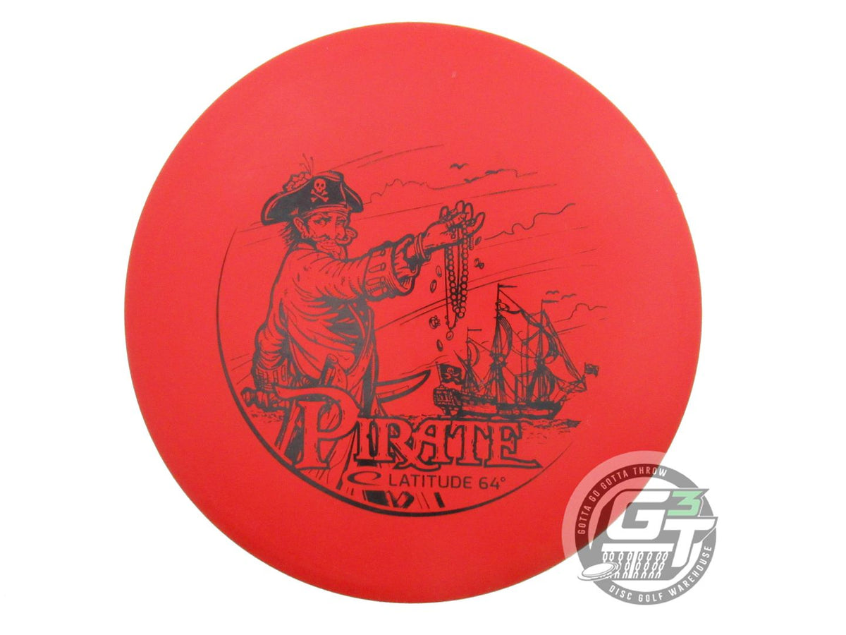 USED Latitude 64 Retro Pirate 144g Red Black Stamp Midrange Golf Disc