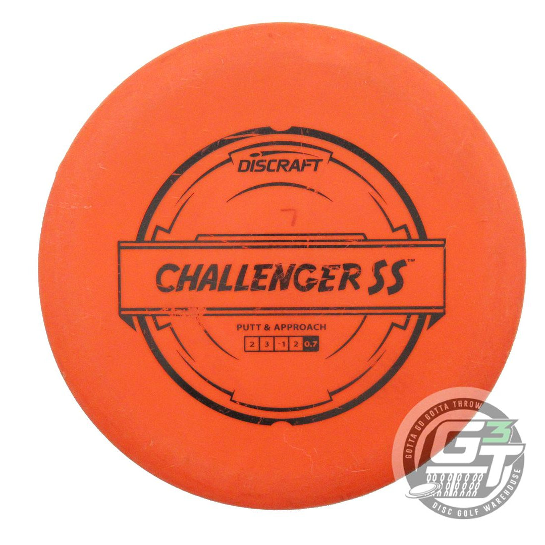 USED Discraft Putter Line Challenger SS 174g Orange Black Stamp Putter Golf Disc