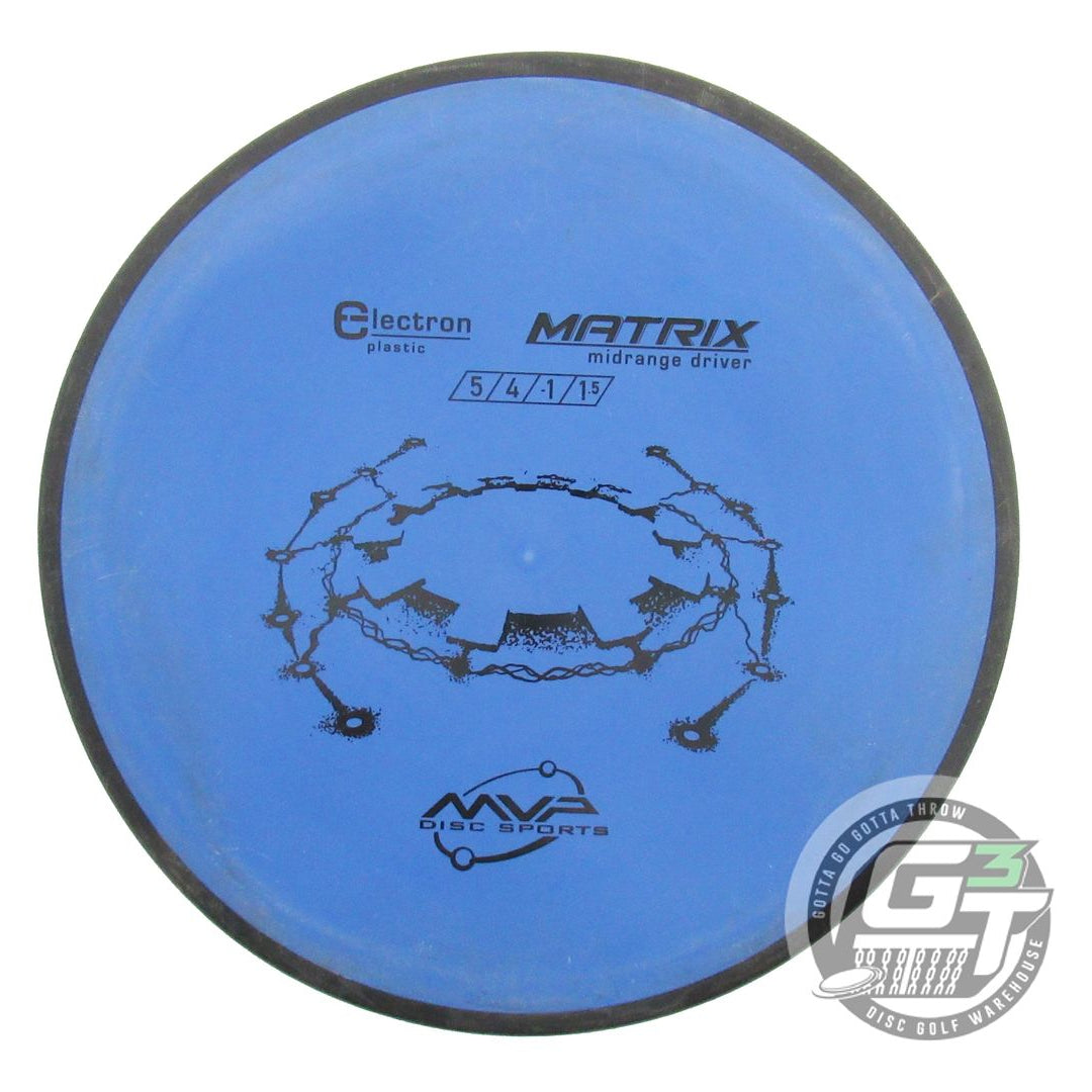 USED MVP Disc Sports Electron Matrix 173g Blue WARPED Midrange Golf Disc