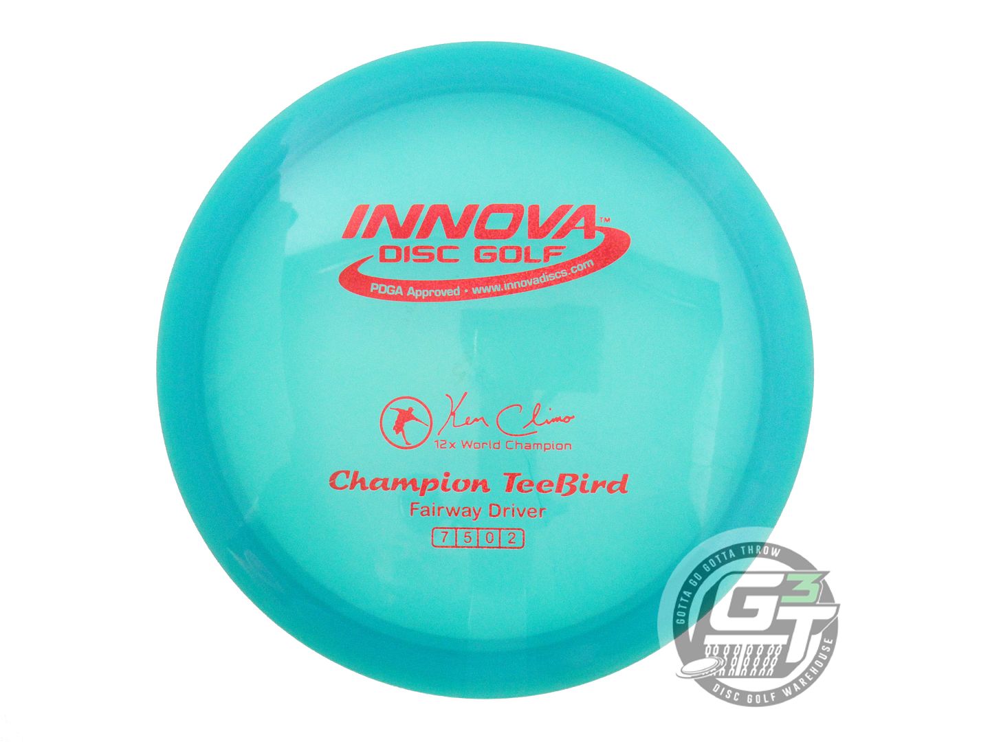 USED Innova Champion Teebird 172g Teal Red Glitter Foil Fairway Driver Golf Disc
