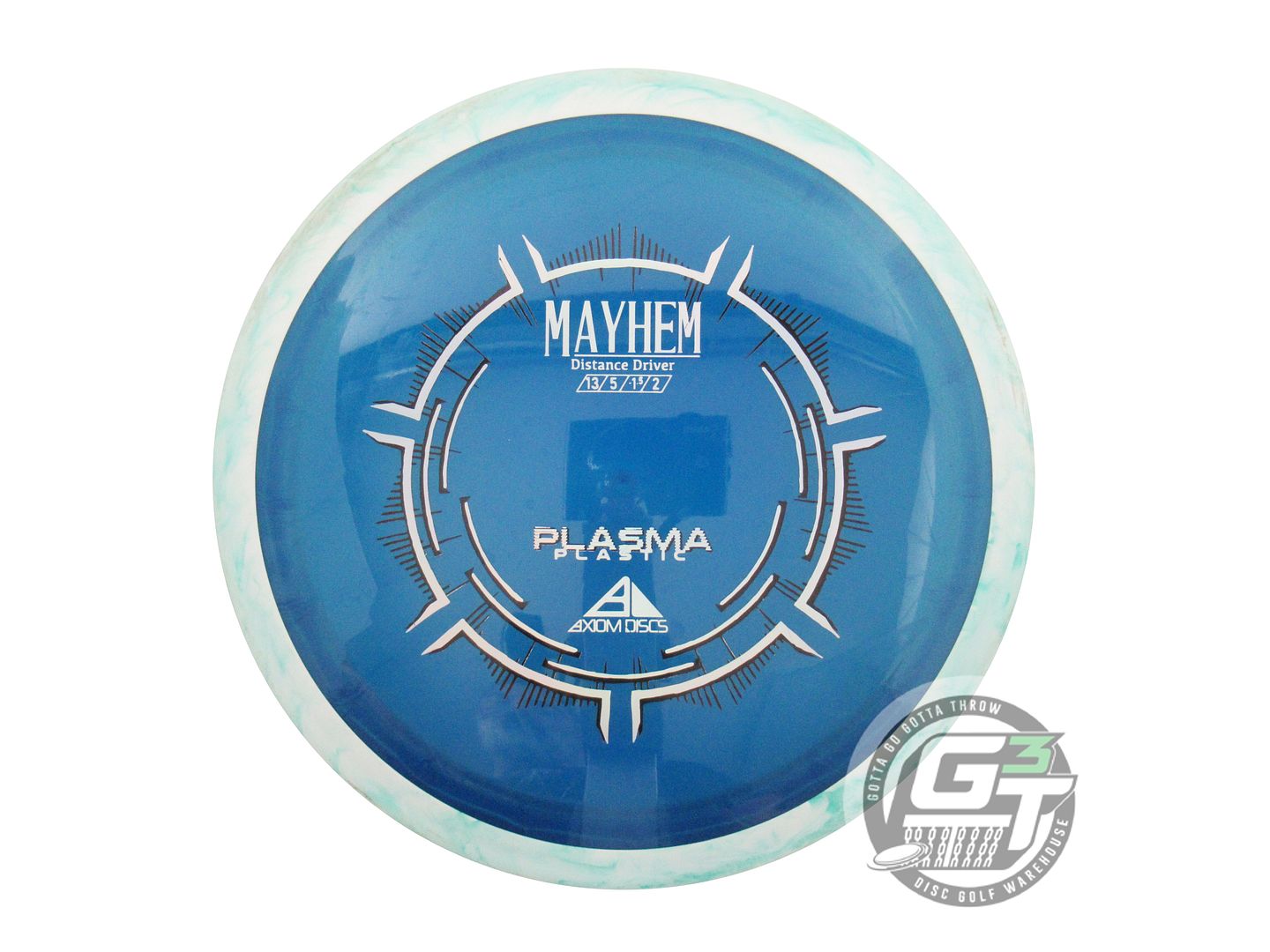 USED Axiom Discs Plasma Mayhem 172g Blue White Rim Distance Driver Golf Disc