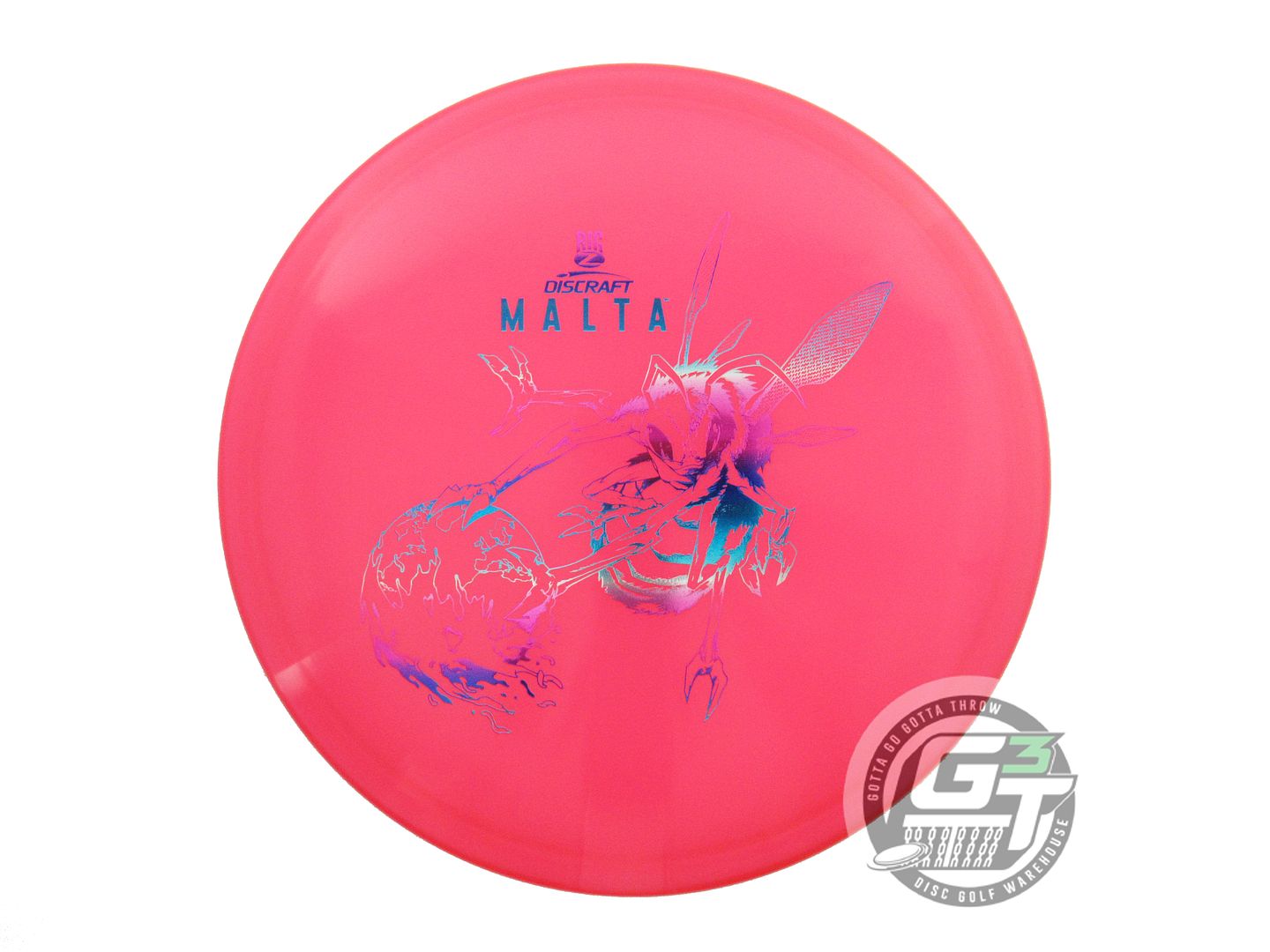 NOS Discraft Big Z Malta 176g Pink Miami Foil Midrange Golf Disc