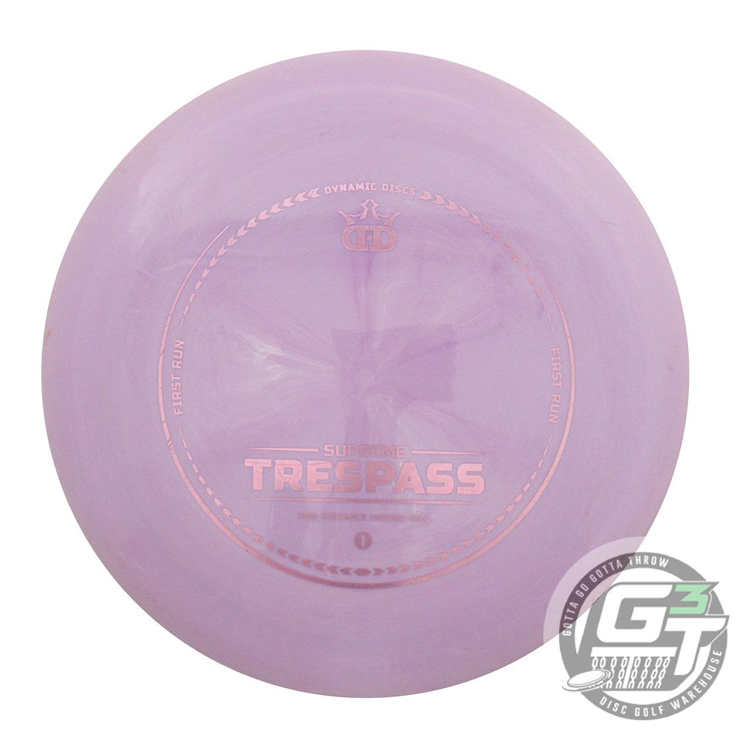 USED Dynamic Discs FIRST RUN Supreme Trespass 173g Lilac Distance Driver Disc