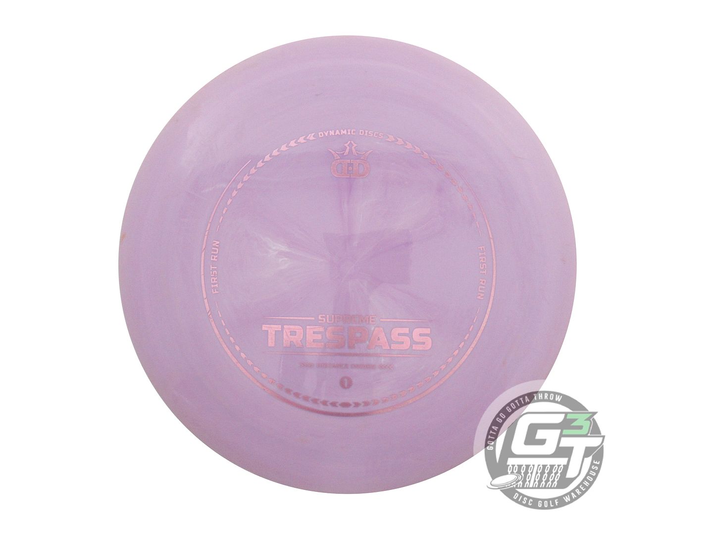 USED Dynamic Discs FIRST RUN Supreme Trespass 173g Lilac Distance Driver Disc