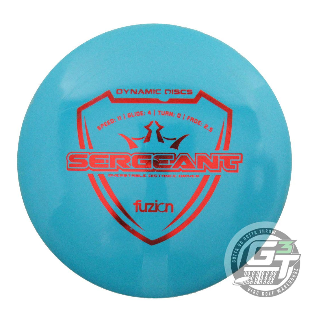 USED Dynamic Discs Fuzion Sergeant 176g Teal Red Foil Driver Golf Disc