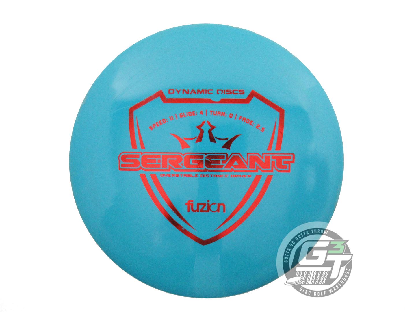 USED Dynamic Discs Fuzion Sergeant 176g Teal Red Foil Driver Golf Disc