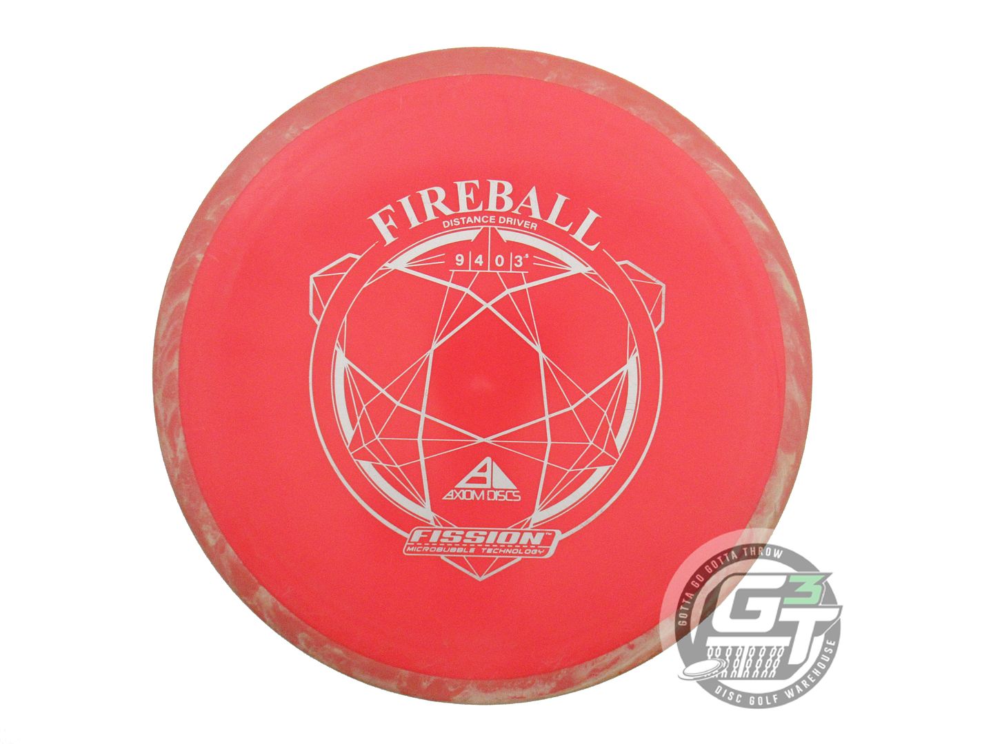 USED Axiom Discs Fission Fireball 175g Red Maroon Rim Distance Driver Golf Disc
