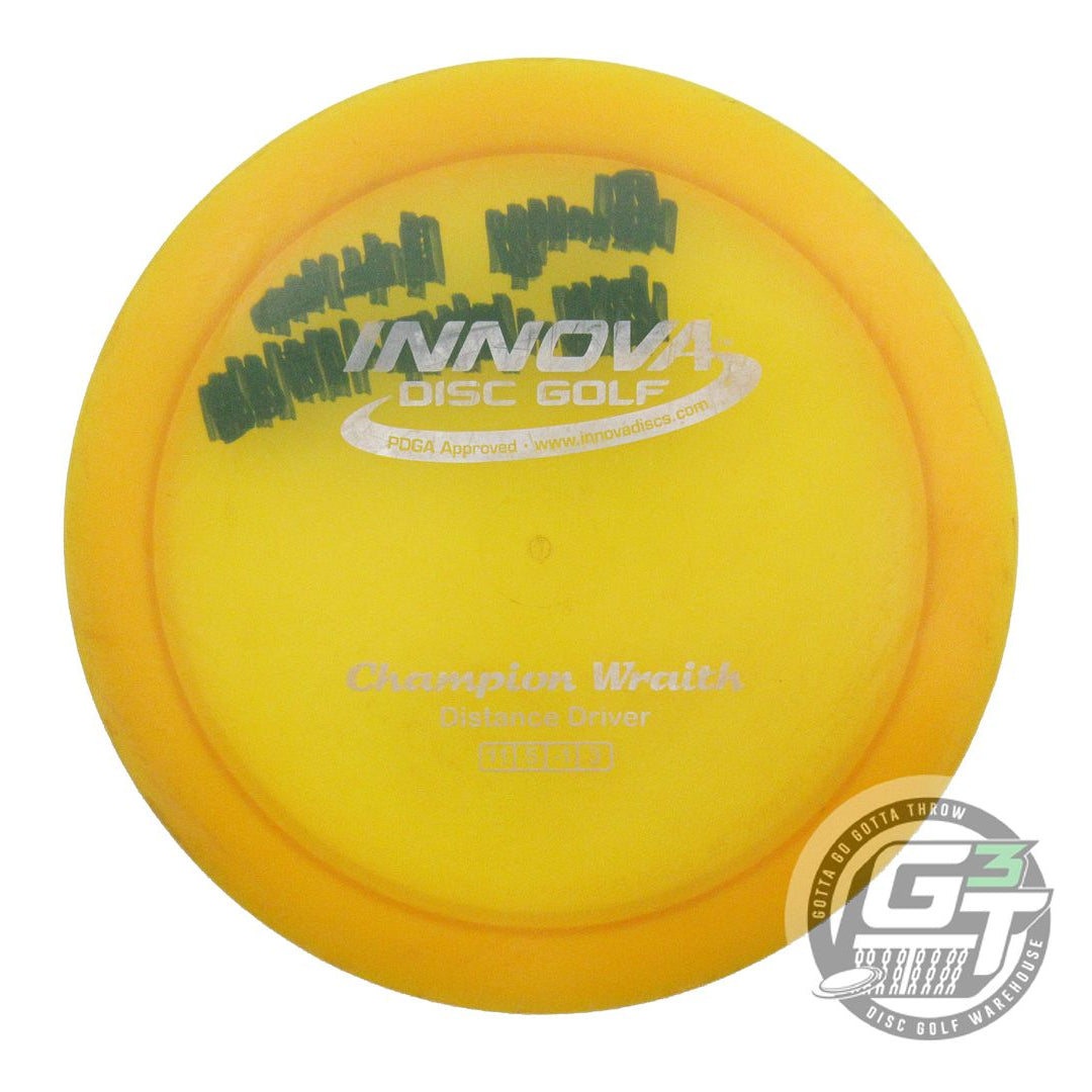 USED Innova Champion Wraith 174g Marigold Silver Foil Distance Driver Golf Disc