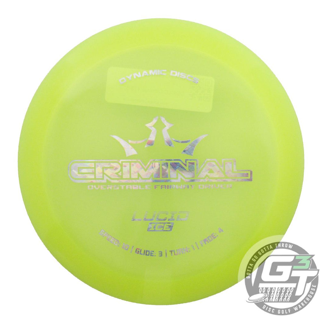 Dynamic Discs Lucid Ice Criminal Distance Driver Golf Disc (Individually Listed)