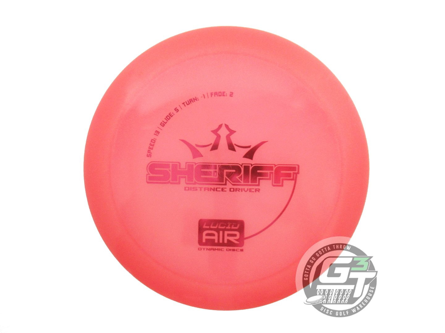 USED Dynamic Discs Lucid AIR Sheriff 163g Pink Red Foil Distance Driver Disc
