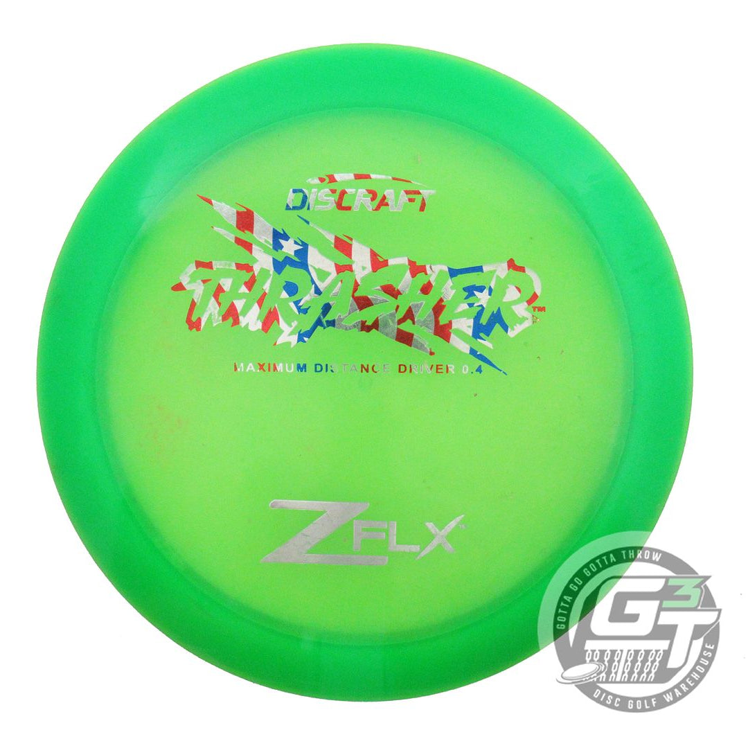 USED Discraft Z FLX Thrasher 175g Green Flag Foil Distance Driver Golf Disc