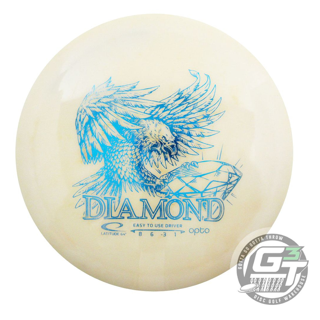USED Latitude 64 Opto Diamond 159g White Blue Foil Fairway Driver Golf Disc