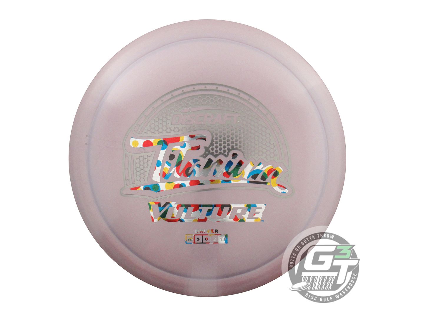 USED Discraft Titanium Vulture 176g Lilac Gray Foil Distance Driver Golf Disc
