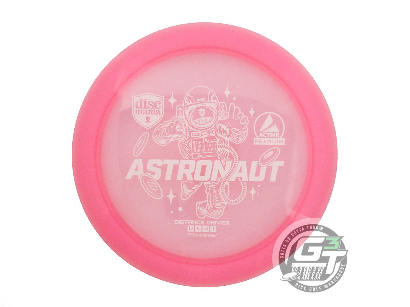 USED DiscMania Active Premium Astronaut 172g Pink White Stmp Fairway Driver Disc