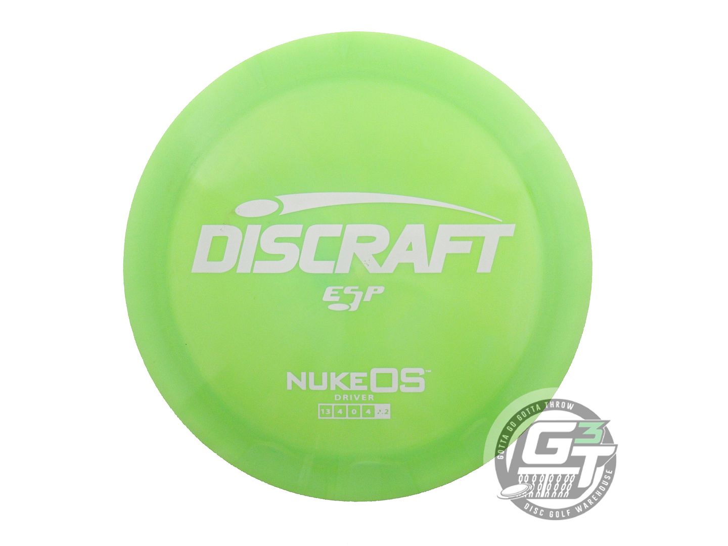 NOS Discraft ESP Nuke OS 175g Lime White Stamp Distance Driver Golf Disc