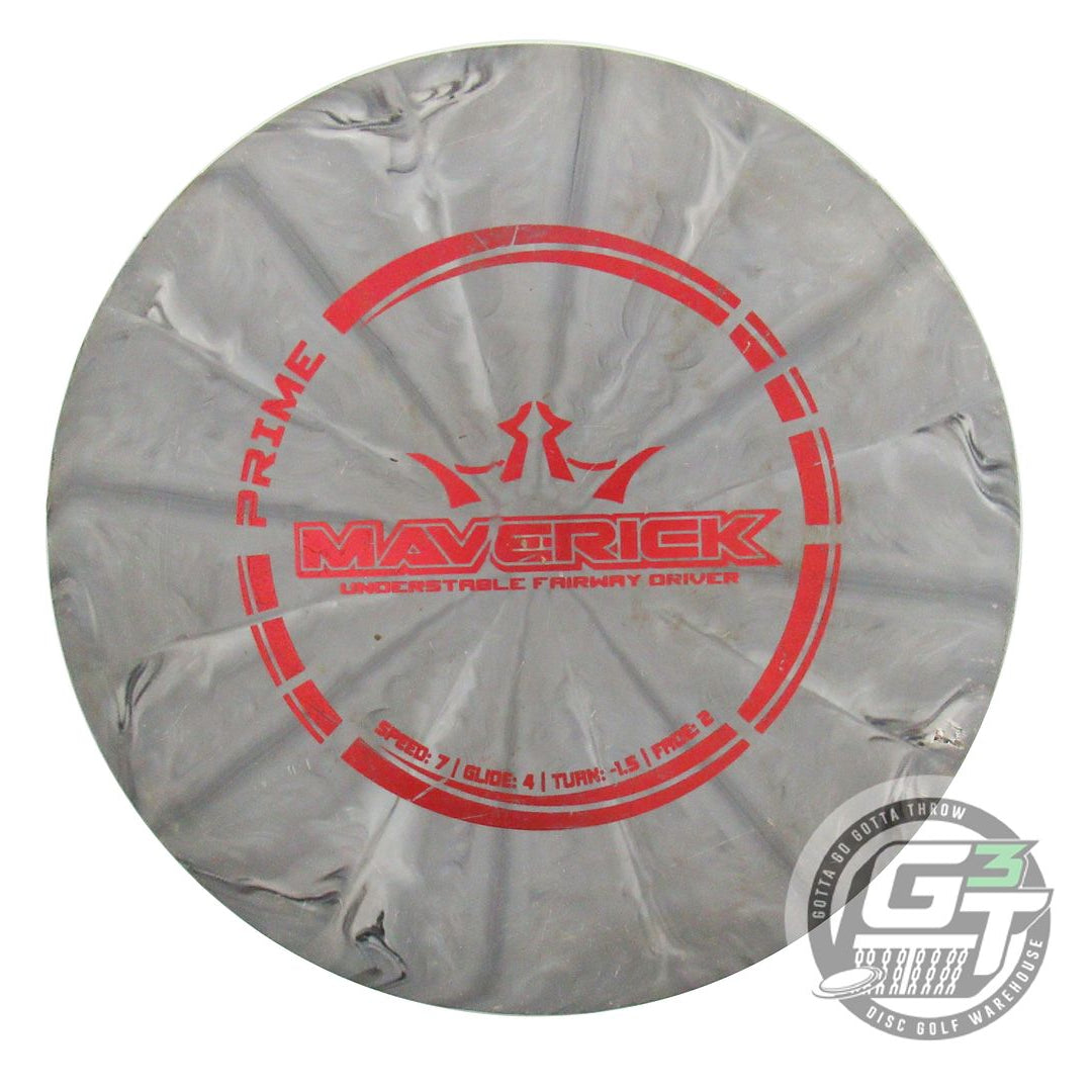 USED Dynamic Discs Prime Burst Maverick 175g Gray Red Foil Distance Driver Disc