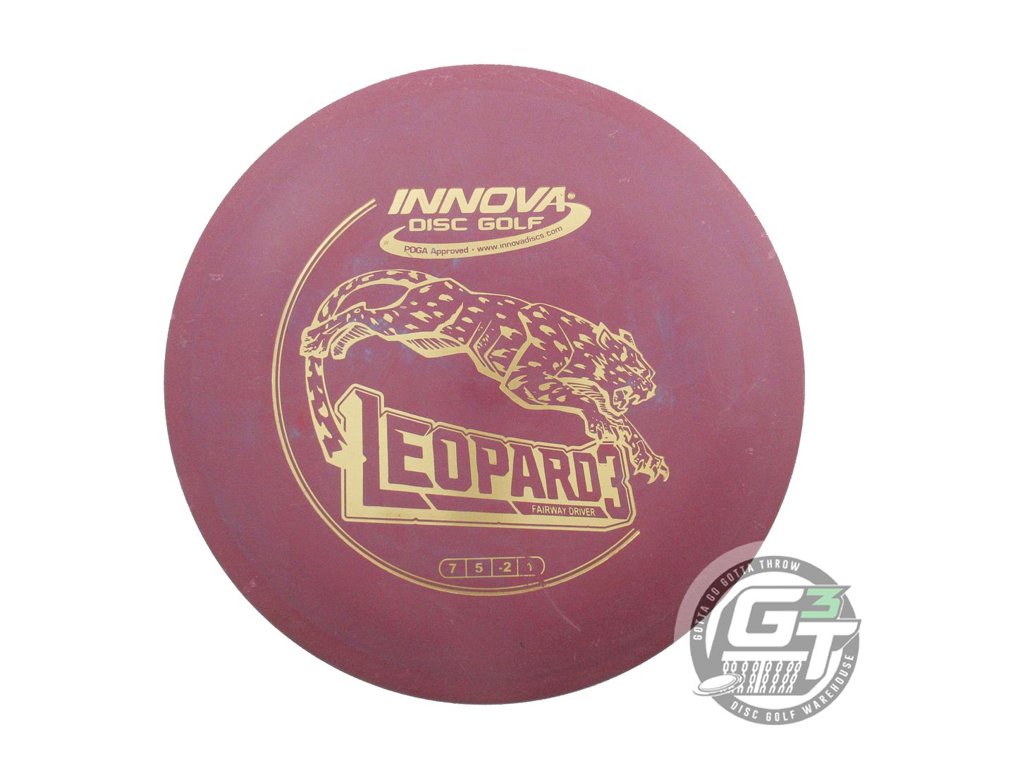 USED Innova DX Leopard3 168g Purple Gold Foil Fairway Driver Golf Disc
