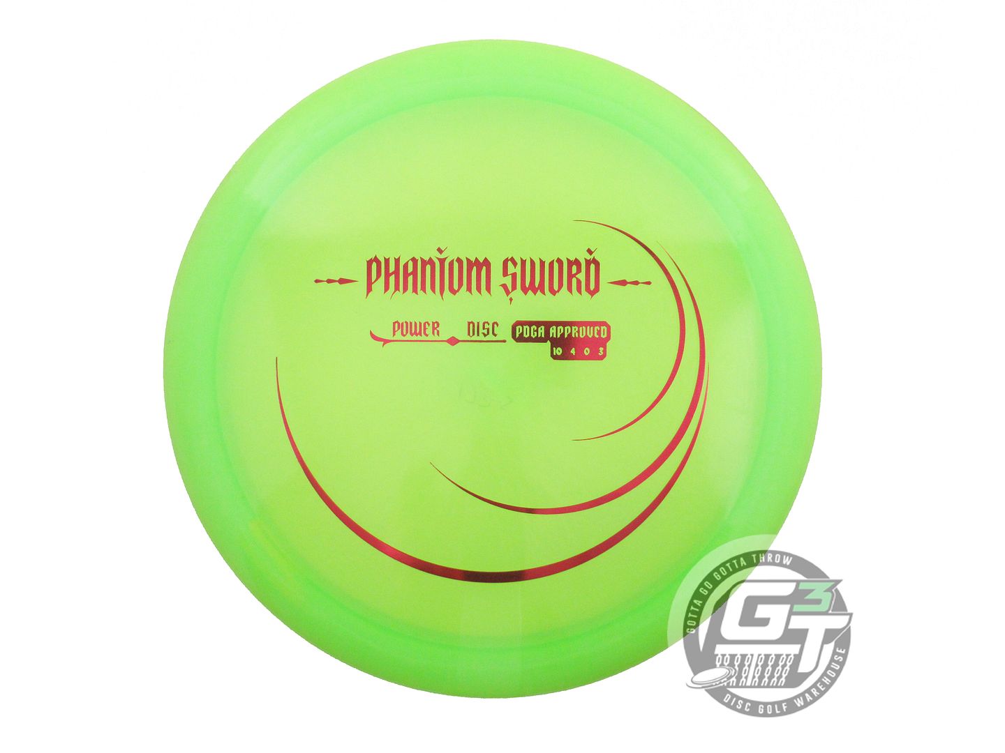 USED Innova Champion PHANTOM SWORD 174g Lime Red Foil Distance Driver Golf Disc