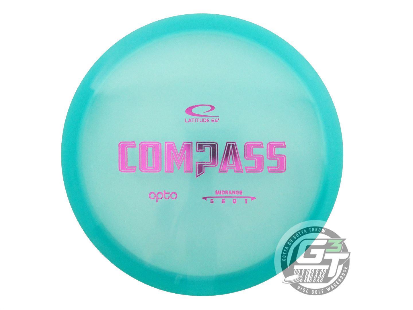 NOS Latitude 64 Opto Compass 168g Teal Magenta Foil Midrange Golf Disc