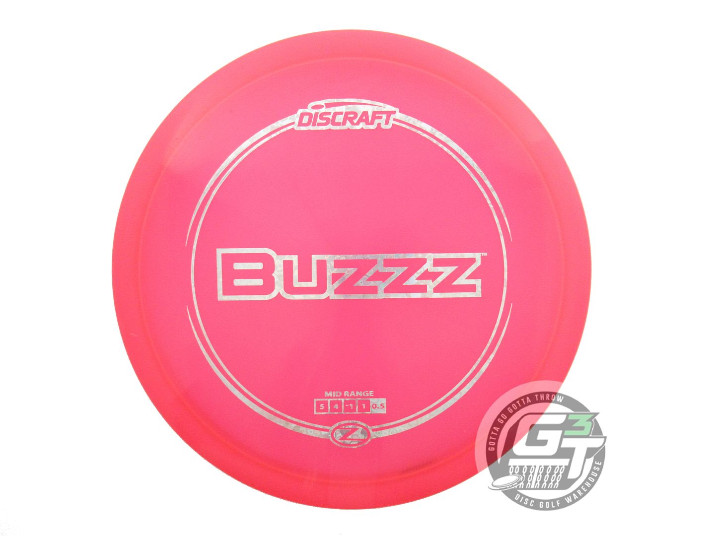 NOS Discraft Z Buzzz 178g Pink Silver Heart Foil Midrange Golf Disc