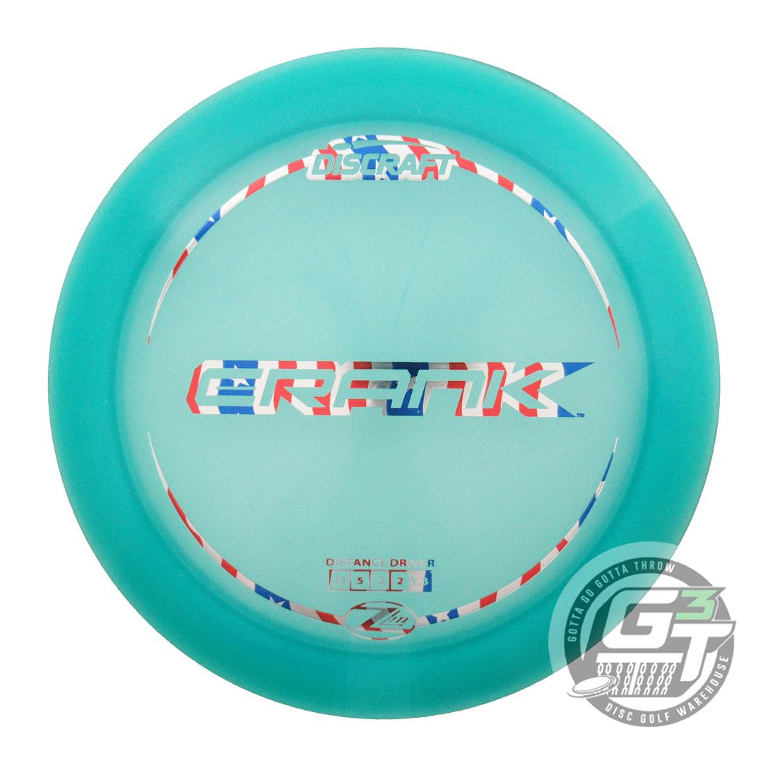 USED Discraft Z Lite Crank 159g Seafoam Flag Foil Distance Driver Golf Disc