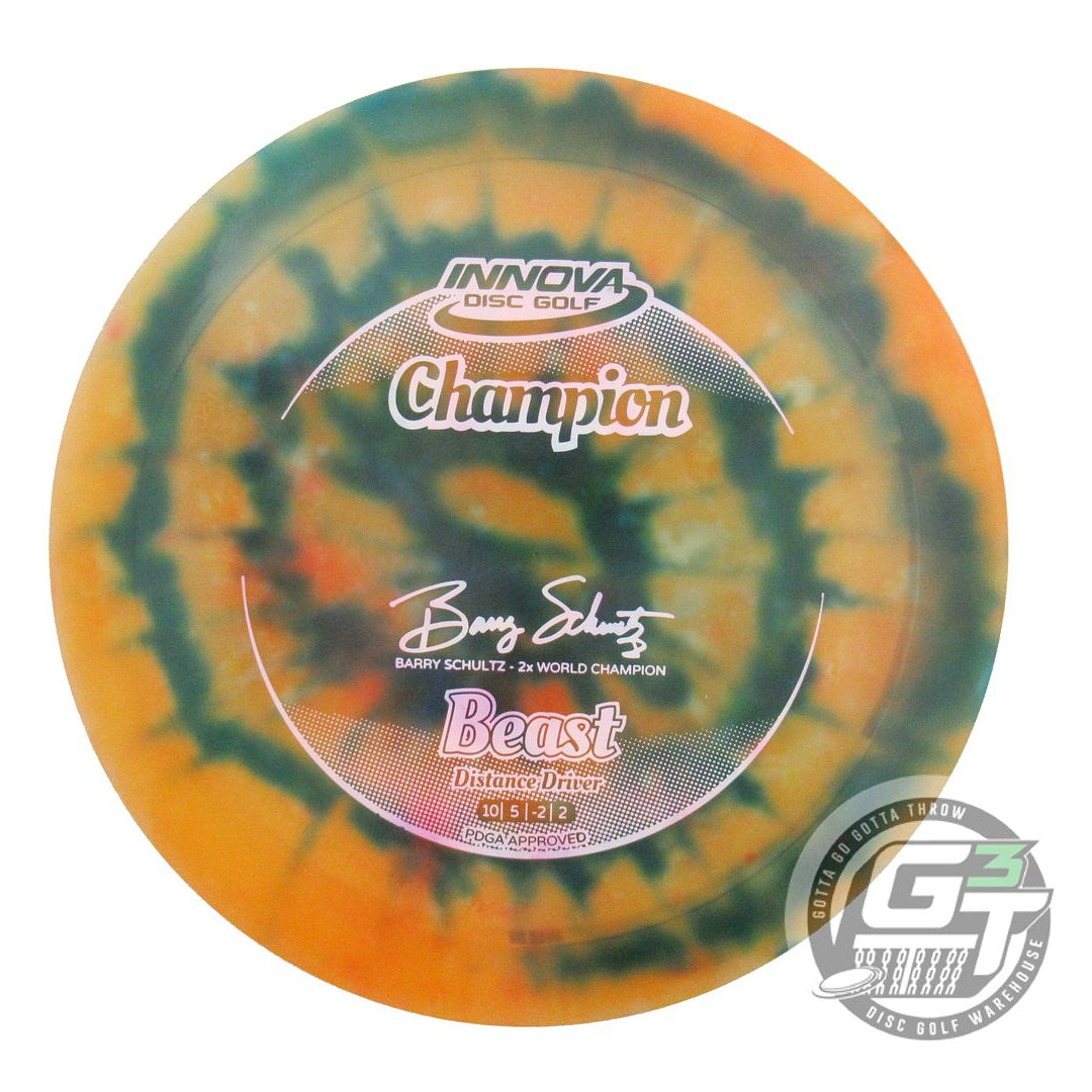 USED Innova I-DYE Champion Beast 176g Marigold Burst Distance Driver Golf Disc