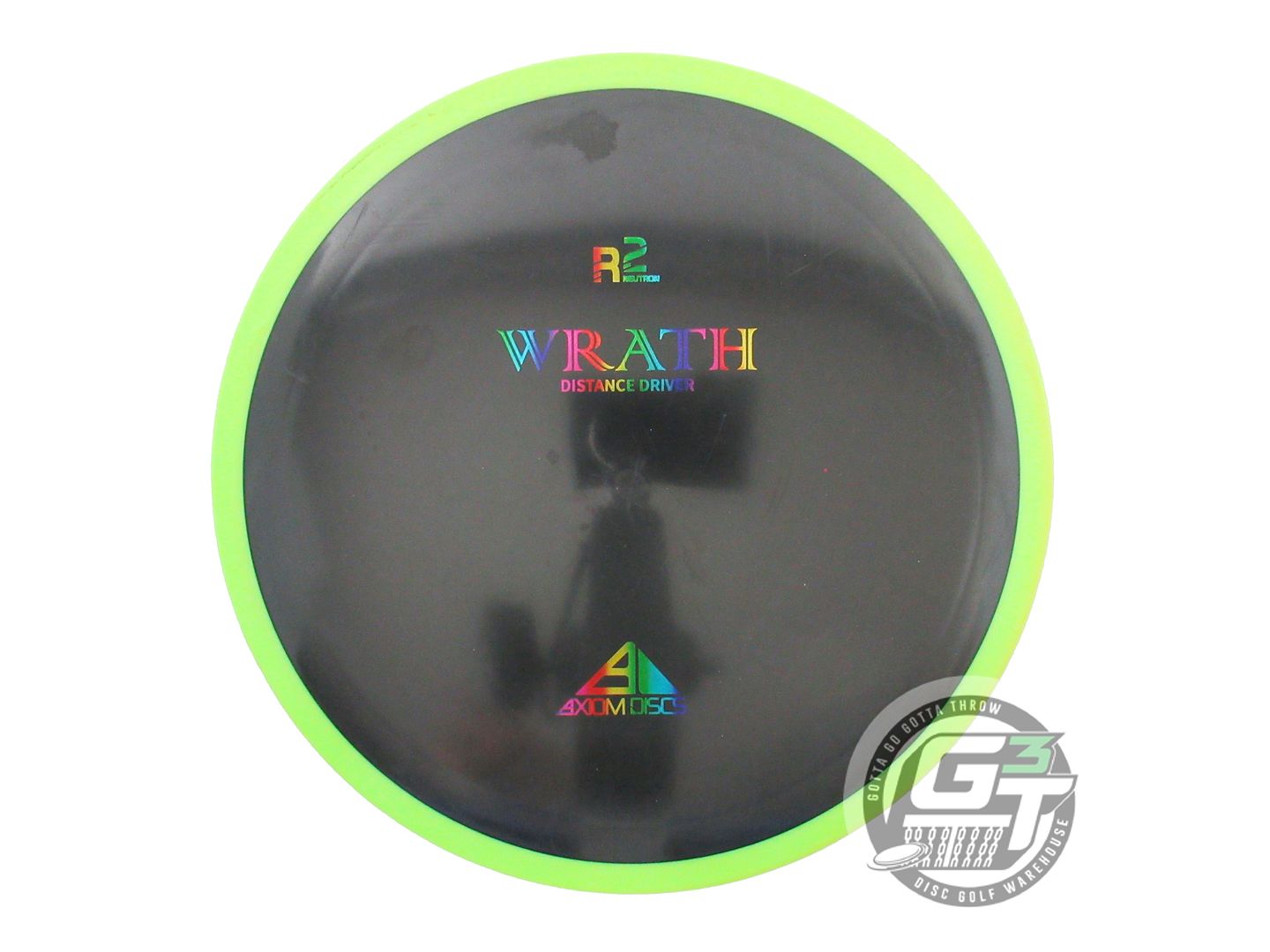 USED Axiom Discs R2 Neutron Wrath 163g Black Lime Rim Distance Driver Disc